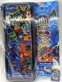 ポケモン文房具セット　筆箱　鉛筆　消しゴム　自由帳　下敷き5点【新品・未使用品】