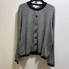 INES DE LA FRESSANGE チェック柄カーディガン Lサイズ