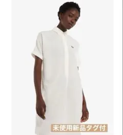 【未使用新品】FRED PERRY ホワイト シャツワンピース D3175