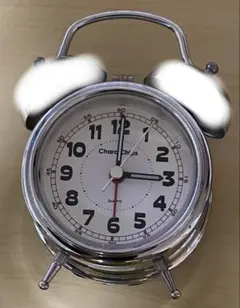 シルバー アラーム時計