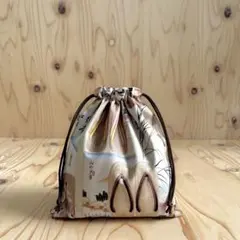 和柄巾着袋 草履 雪駄 着物