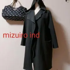 美品　ミズイロインド　裏ボアフード付きコーディガン