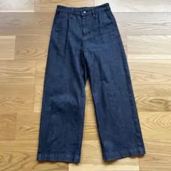 無印良品 ダークデニム ワイドパンツ フロントボタン付きのサムネイル