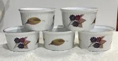 【未使用】ロイヤルウースター イブシャム ゴールド ラメキン ココット5客セットのサムネイル