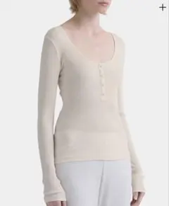 【malu garments 】PALMA knit tops whiteのサムネイル