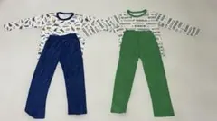 キッズ パジャマ 130 男の子 長袖 長ズボン 4点セット 洗い替え 保育園