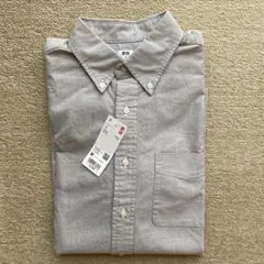 未使用品 UNIQLO オックスフォードシャッツ 長袖 Gray