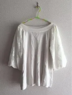 インデックス index レース袖 トップス ホワイト タグ付未使用