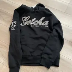Gotcha ブラック フード付きパーカー S