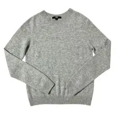 ユニクロ　3D カシミヤクルーネックセーター　グレー　S