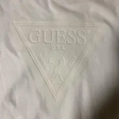 GUESS ホワイト トレーナー サイドジッパー付き　M