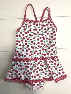 チェリー柄 ワンピース水着 女の子　90cm