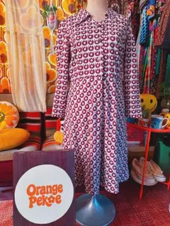 昭和レトロ当時物膝丈ワンピース