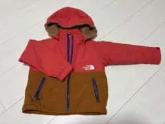 ノースフェイス　コンパクトノマドジャケット　90㎝　レッド×ブラウン