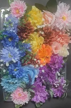 カラフルな造花セット ハンドメイド・装飾用