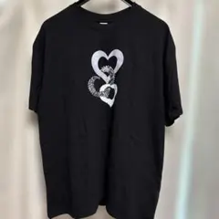 Hanes ハートプリント Tシャツ ブラックのサムネイル