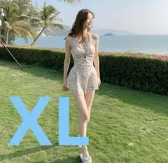 水着 ワンピース レディース オールインワン 花柄 ショーツ付き セクシー