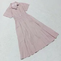 Her lip to シャツワンピース ロングワンピース ベージュ S フレア