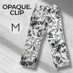 オペークドットクリップ　ウエストゴム　リネン　オールオーバープリント　パンツ　麻