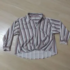 試着のみ　INGNI　ストライプ　オーバーシャツ