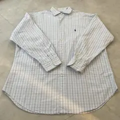 Polo by Ralph Lauren 長袖シャツ 水色チェック