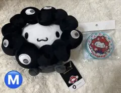 EXPO2025黒ミャクシナモロールぬいぐるみMサイズ ➕サンリオキラキラ缶