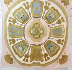 美品 HERMES カレ90 サーベル柄 ピンク×ゴールド 希少色 ヴィンテージ