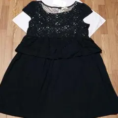 新品●HUSHUSH●ペプラムワンピース3990円のサムネイル