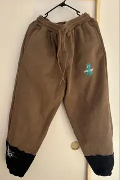 冬 厚め ゆったり 定価2万円 男女兼用 スウェットパンツ ブラウン ブラック