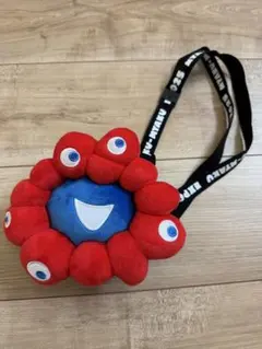 ほぼ新品） ミャクミャク フェイス型ネックポーチ ぬいぐるみポーチ