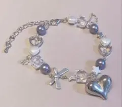 キーホルダー ブレスレット グレー