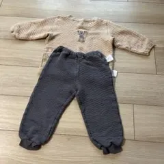 クマ刺繍 キルティングパジャマセット