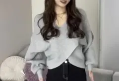 グレイル　カシュクールニットトップス[mb1515]