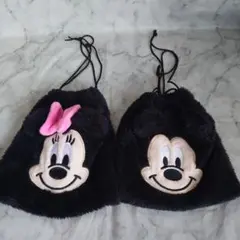 Disney　サンキューマート　ミッキー&ミニー巾着セット