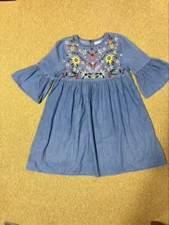 Zara デニムチュニックワンピース　152cm