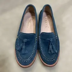 REGAL スエード タッセルローファー 青