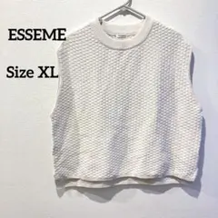 ESSEME ニットベスト アイボリー XL