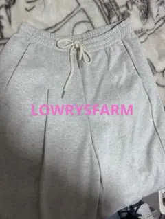 LOWRYSFARM タック入りスエットワイドパンツ グレー
