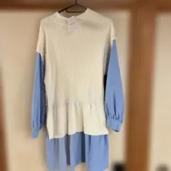 BEAMS HEART 絲帶長袖連衣裙