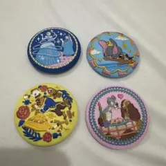 ディズニー刺繍缶バッジ4個セット