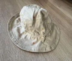 【新品】ユニクロ ベビー帽子 S/M 45〜49cm ベージュ 南国柄