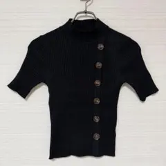 CECIL McBEE セシルマクビー 半袖 リブニット セーター