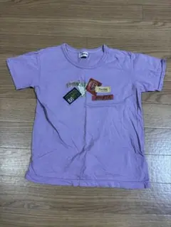 BeBe 半袖Tシャツ 110cm パープル ワッペンのサムネイル