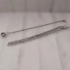 シルバー チェーンネックレス セット