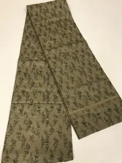 アンティーク　シックな丸帯　紗綾形に草花模様　レトロ　リメイク