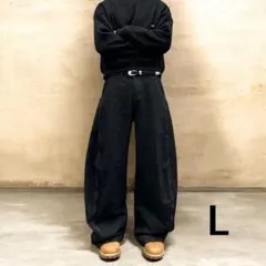 ワイドパンツ バギー デニム 黒 Y2K 韓国 ダボ系 ストリート バレルレッグ