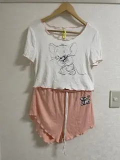 Tシャツ2枚＋ショートパンツ トムとジェリー ルームウェアセット Mサイズ