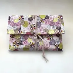 御朱印帳ケース/花手水/ピンク系/大判1冊用/ハンドメイドのサムネイル
