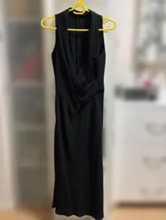 ロートレアモン 黒 ノースリーブ ひざ丈ワンピース