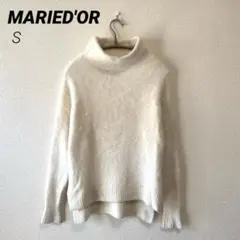 MARIED'OR アイボリーホワイト ラクーン ハイネックプルオーバーSのサムネイル